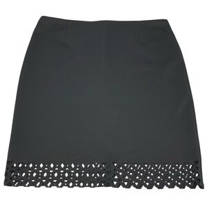 Sans Souci Black Pencil Skirt with Cut-Out Hem size XL
